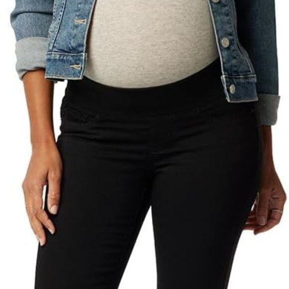 Signature by Levi Strauss Gold Women Maternity Baby Bump Skinny Jeans Sz L Black - Picture 4 of 9